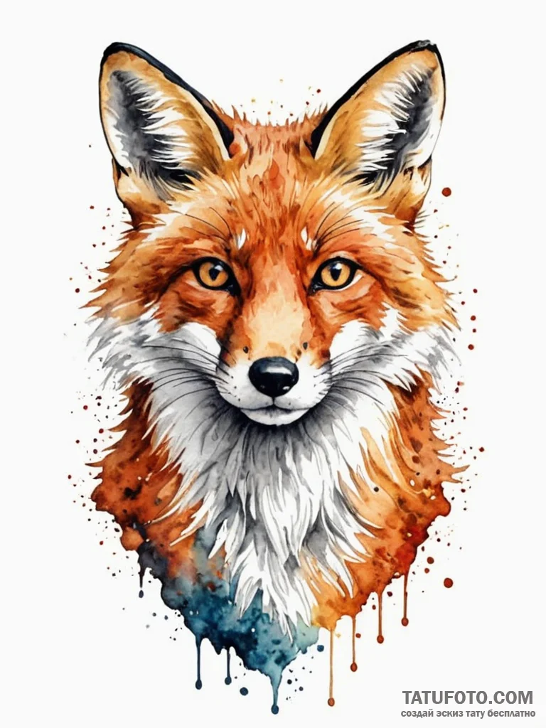A beautiful, realistic fox, with a sly, knowi... - эскиз тату (№1752062739_0, 09.07.2025 12:05) — Tatufoto.com
