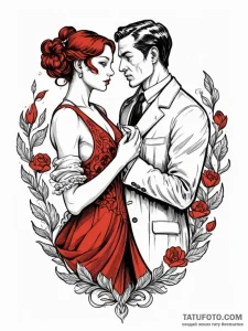 A person, giving their own coat to someone wh... - эскиз тату (№1752064009_0, 09.07.2025 12:26) — Tatufoto.com