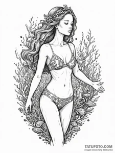 A girl whose body is a living, breathing cora... - эскиз тату (№1752065190_0, 09.07.2025 12:46) — Tatufoto.com