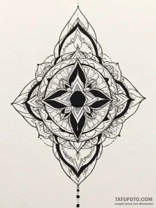 A single, black diamond, but its facets are s... - эскиз тату (№1752065437_0, 09.07.2025 12:50) — Tatufoto.com