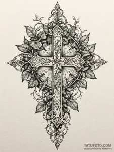 A beautiful, delicate pattern of ivy vines, t... - эскиз тату (№1752066692_0, 09.07.2025 13:11) — Tatufoto.com