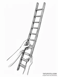 A human hand, holding a ladder for someone el... - эскиз тату (№1752067026_0, 09.07.2025 13:17) — Tatufoto.com