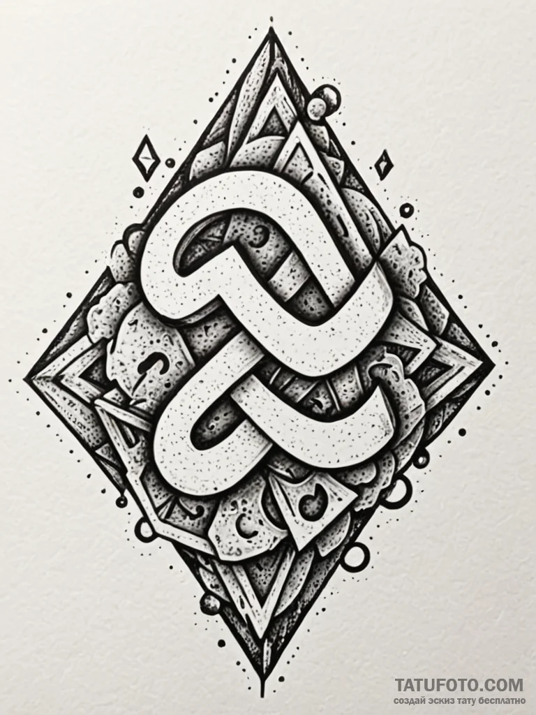 A single, powerful symbol of a completed puzz... - эскиз тату (№1752068656_0, 09.07.2025 13:44) — Tatufoto.com