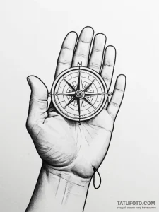 A human hand, drawing a straight, unwavering... - эскиз тату (№1752068989_0, 09.07.2025 13:49) — Tatufoto.com