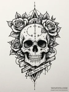 A typewriter, its keys are jumbled and chaoti... - эскиз тату (№1752069322_0, 09.07.2025 13:55) — Tatufoto.com