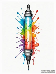 A drawing of a flickering fluorescent light t... - эскиз тату (№1752069653_0, 09.07.2025 14:00) — Tatufoto.com