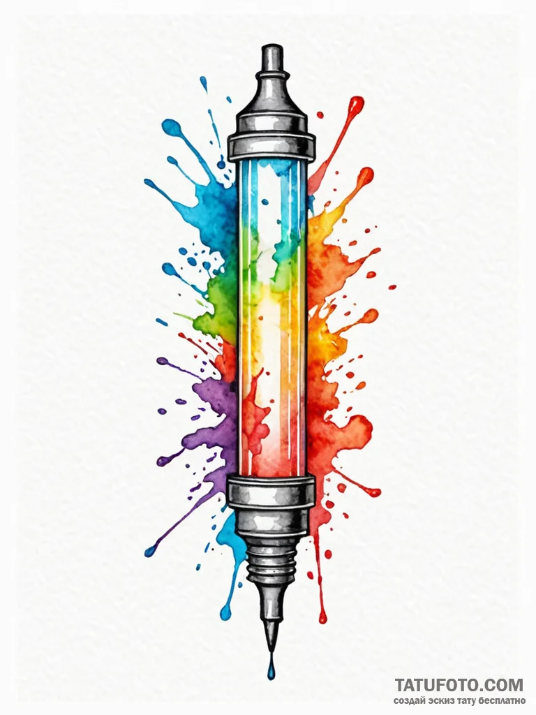 A drawing of a flickering fluorescent light t... - эскиз тату (№1752069653_0, 09.07.2025 14:00) — Tatufoto.com
