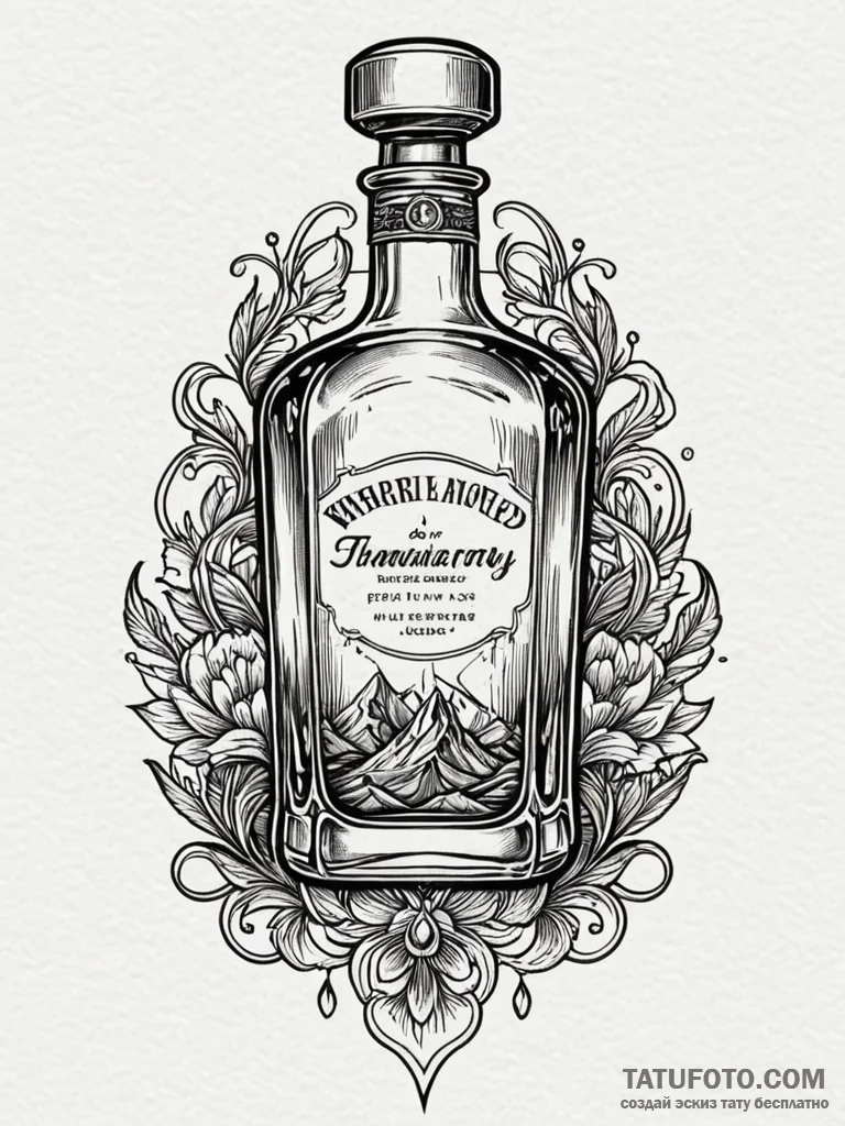 A single, perfect, glistening drop of expensi... - эскиз тату (№1752069989_0, 09.07.2025 14:06) — Tatufoto.com