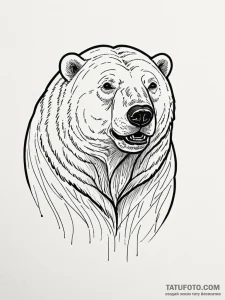 A powerful polar bear, a symbol of arctic fer... - эскиз тату (№1752070155_0, 09.07.2025 14:09) — Tatufoto.com