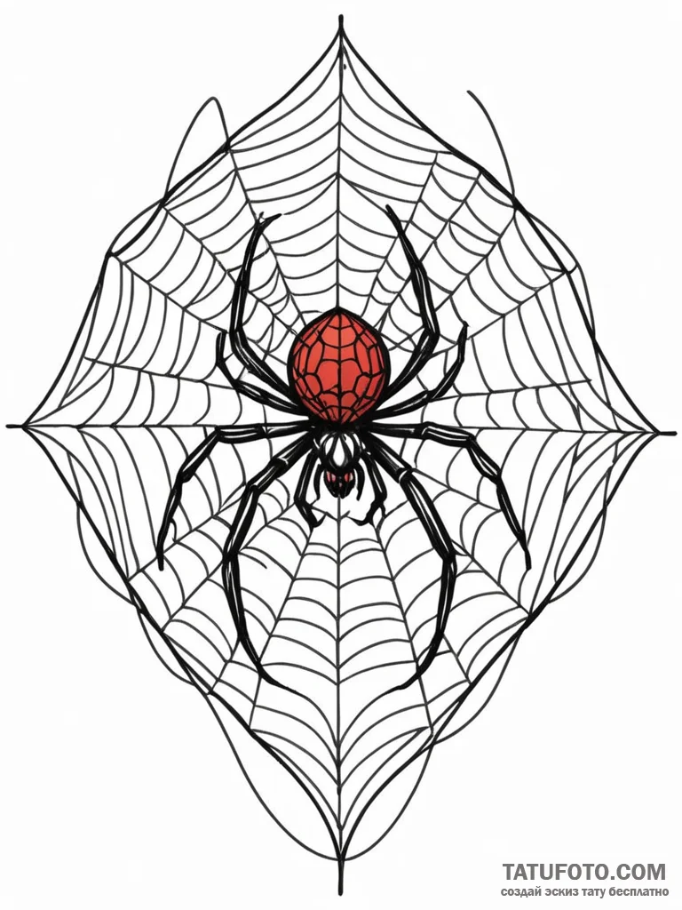 A beautiful, but focused spider, meticulously... - эскиз тату (№1752073699_0, 09.07.2025 15:08) — Tatufoto.com