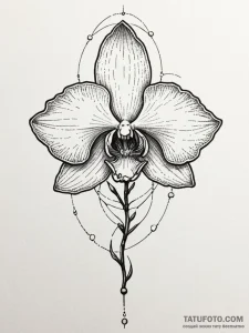 A beautiful, realistic orchid, a symbol of ex... - эскиз тату (№1752074743_0, 09.07.2025 15:25) — Tatufoto.com