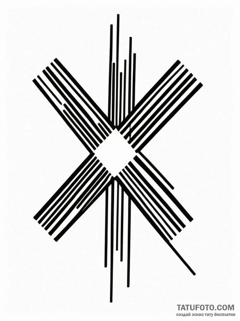 A barcode, but it's crossed out with a bold "... - эскиз тату (№1752074910_0, 09.07.2025 15:28) — Tatufoto.com