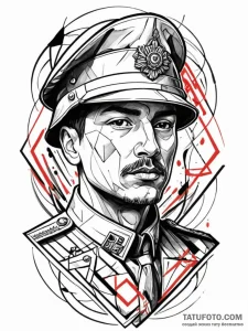 A portrait of a soldier, his identity is hidd... - эскиз тату (№1752075159_0, 09.07.2025 15:32) — Tatufoto.com