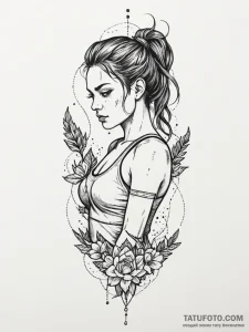 A quote "she wears her scars like a warrior",... - эскиз тату (№1752076071_0, 09.07.2025 15:47) — Tatufoto.com