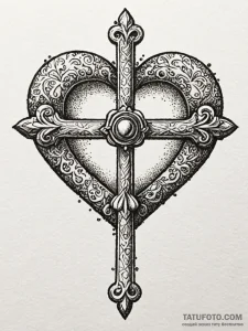 A single, perfect key, with a heart-shaped ha... - эскиз тату (№1752076154_0, 09.07.2025 15:49) — Tatufoto.com