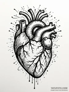 A human heart, that is a beautiful, intricate... - эскиз тату (№1752077074_0, 09.07.2025 16:04) — Tatufoto.com
