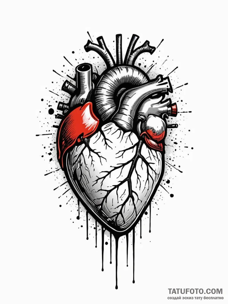 A human heart, with a door that is slightly a... - эскиз тату (№1752080332_0, 09.07.2025 16:58) — Tatufoto.com
