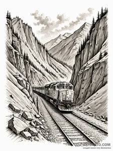 A powerful train, moving steadily along its t... - эскиз тату (№1752080997_0, 09.07.2025 17:09) — Tatufoto.com