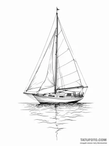 A single, elegant line that forms the silhoue... - эскиз тату (№1752081498_0, 09.07.2025 17:18) — Tatufoto.com