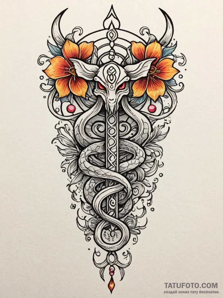 A beautiful, ornate ankh, a symbol of life an... - эскиз тату (№1752082757_0, 09.07.2025 17:39) — Tatufoto.com