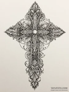 A beautiful, ornate filigree design, accentua... - эскиз тату (№1752084127_0, 09.07.2025 18:02) — Tatufoto.com