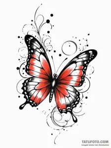 A beautiful, colorful butterfly, its wings ar... - эскиз тату (№1752085793_0, 09.07.2025 18:29) — Tatufoto.com