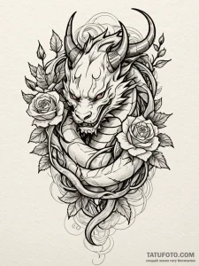 A garter belt made of thorny rose vines, conc... - эскиз тату (№1752086042_0, 09.07.2025 18:34) — Tatufoto.com
