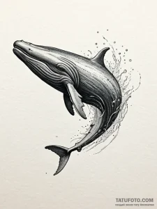 A powerful sperm whale, a giant of the deep,... - эскиз тату (№1752087804_0, 09.07.2025 19:03) — Tatufoto.com