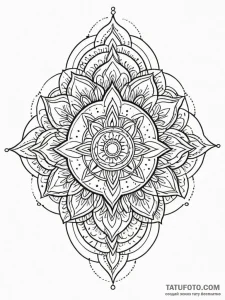 A beautiful, serene image of a caregiver, ink... - эскиз тату (№1752088557_0, 09.07.2025 19:15) — Tatufoto.com