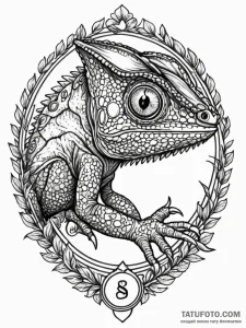 A beautiful, but focused chameleon, its eye l... - эскиз тату (№1752089943_0, 09.07.2025 19:39) — Tatufoto.com