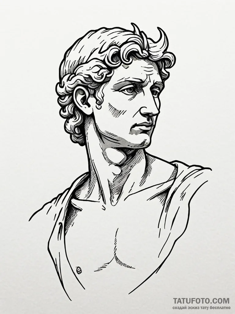 A beautiful, detailed drawing of a classic sc... - эскиз тату (№1752090113_0, 09.07.2025 19:41) — Tatufoto.com