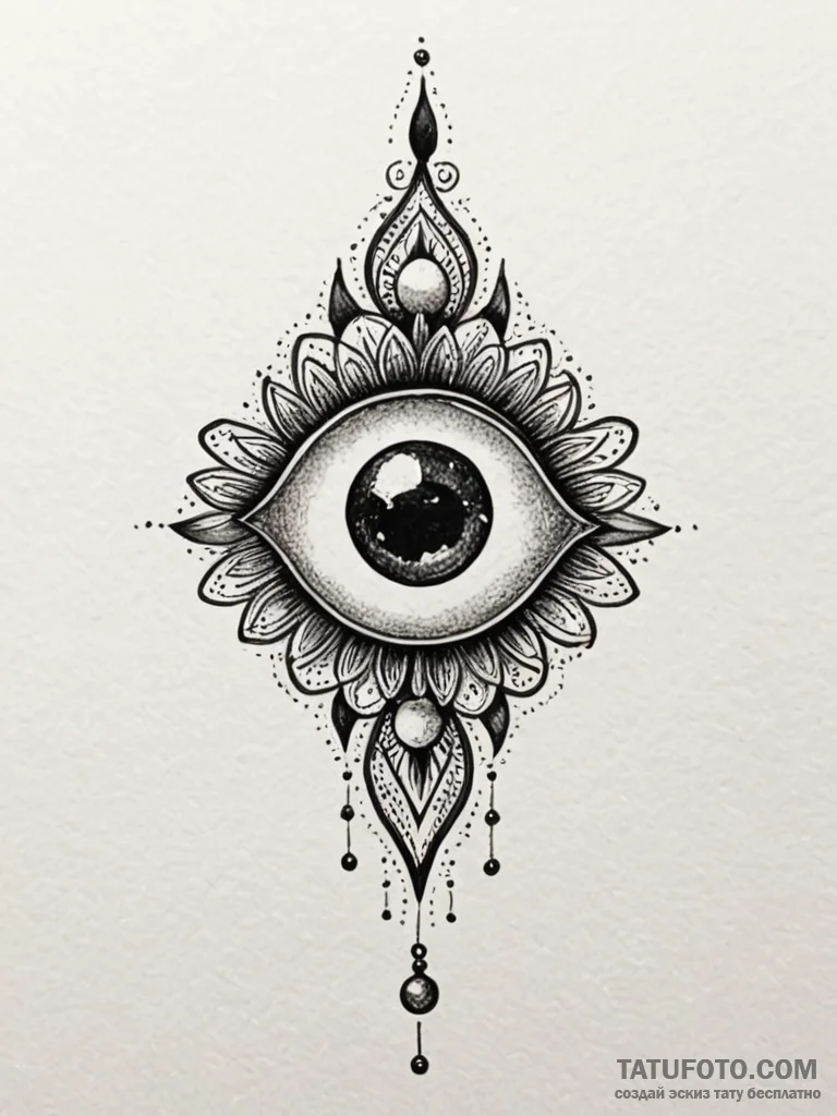 A single, perfect, glistening black pearl, ta... - эскиз тату (№1752090911_0, 09.07.2025 19:55) — Tatufoto.com