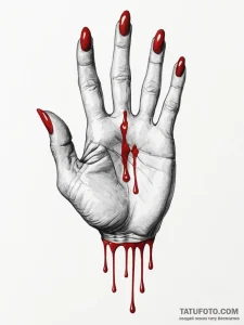 A realistic hand, with its fingers crossed, b... - эскиз тату (№1752094143_0, 09.07.2025 20:49) — Tatufoto.com