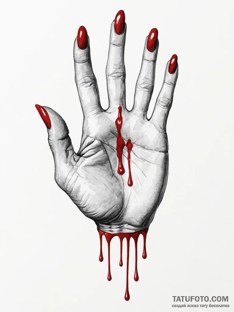 A realistic hand, with its fingers crossed, b… — эскиз тату (№1752094143_0, 09.07.2025 20:49) — Tatufoto.com