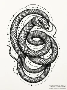 A beautiful, ornate whip, coiled like a snake... - эскиз тату (№1752094483_0, 09.07.2025 20:54) — Tatufoto.com
