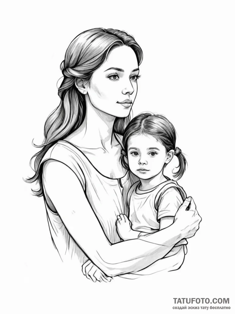 A beautiful, serene image of a mentor and a p... - эскиз тату (№1752094569_0, 09.07.2025 20:56) — Tatufoto.com