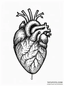 A human heart, with a small, glowing seed of... - эскиз тату (№1752095328_0, 09.07.2025 21:08) — Tatufoto.com