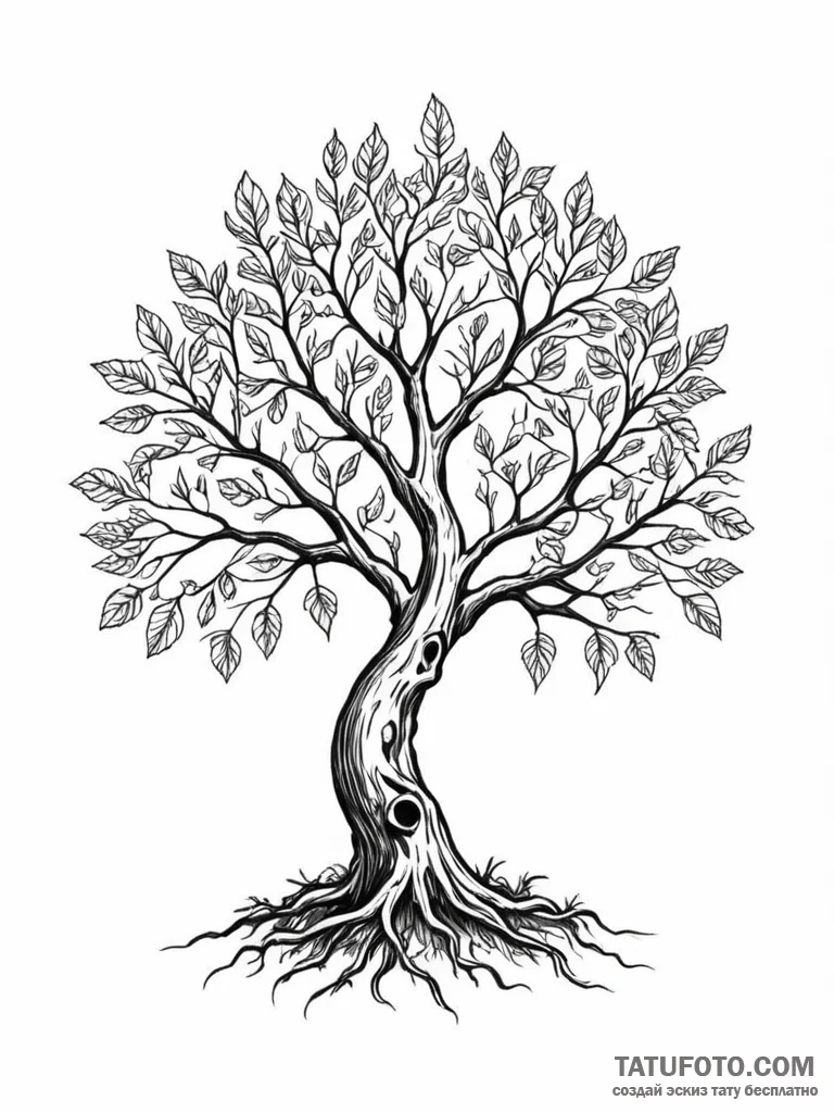 A single, powerful symbol of a seed sprouting... - эскиз тату (№1752096090_0, 09.07.2025 21:21) — Tatufoto.com