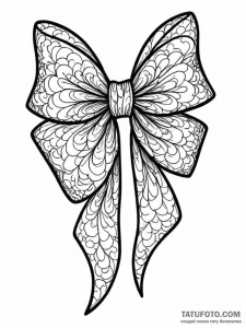 A beautiful, delicate lace bow, as if holding... - эскиз тату (№1752096772_0, 09.07.2025 21:32) — Tatufoto.com