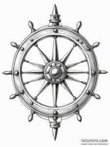 A beautiful, detailed drawing of a luxury yac... - эскиз тату (№1752098663_0, 09.07.2025 22:04) — Tatufoto.com