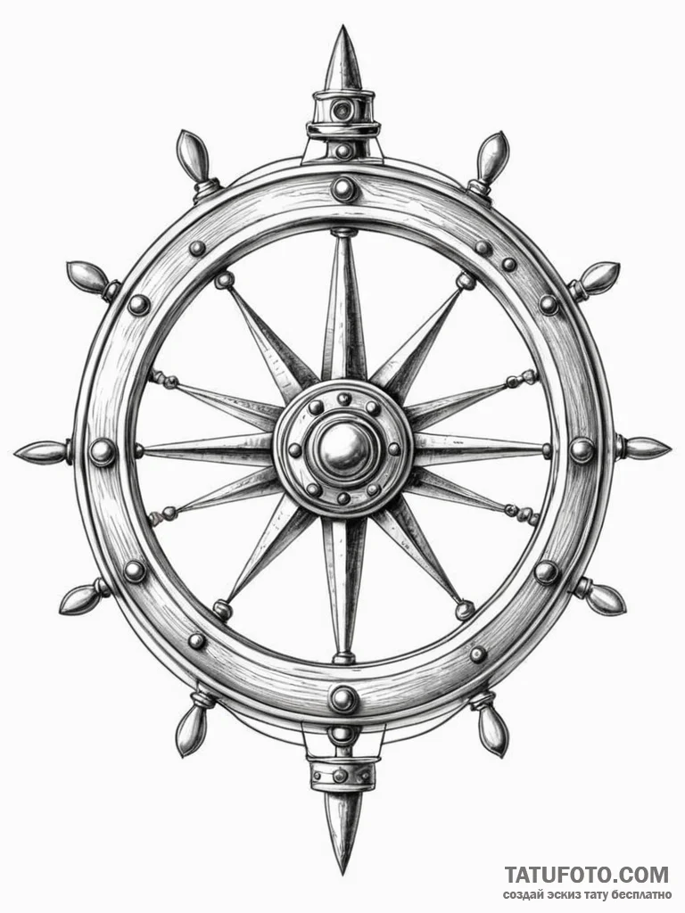A beautiful, detailed drawing of a luxury yac… — эскиз тату (№1752098663_0, 09.07.2025 22:04) — Tatufoto.com