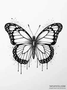A powerful migratory butterfly, like a monarc... - эскиз тату (№1752099091_0, 09.07.2025 22:11) — Tatufoto.com