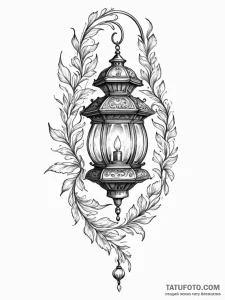 A beautiful, ornate lantern, its light unwave... - эскиз тату (№1752100541_0, 09.07.2025 22:35) — Tatufoto.com