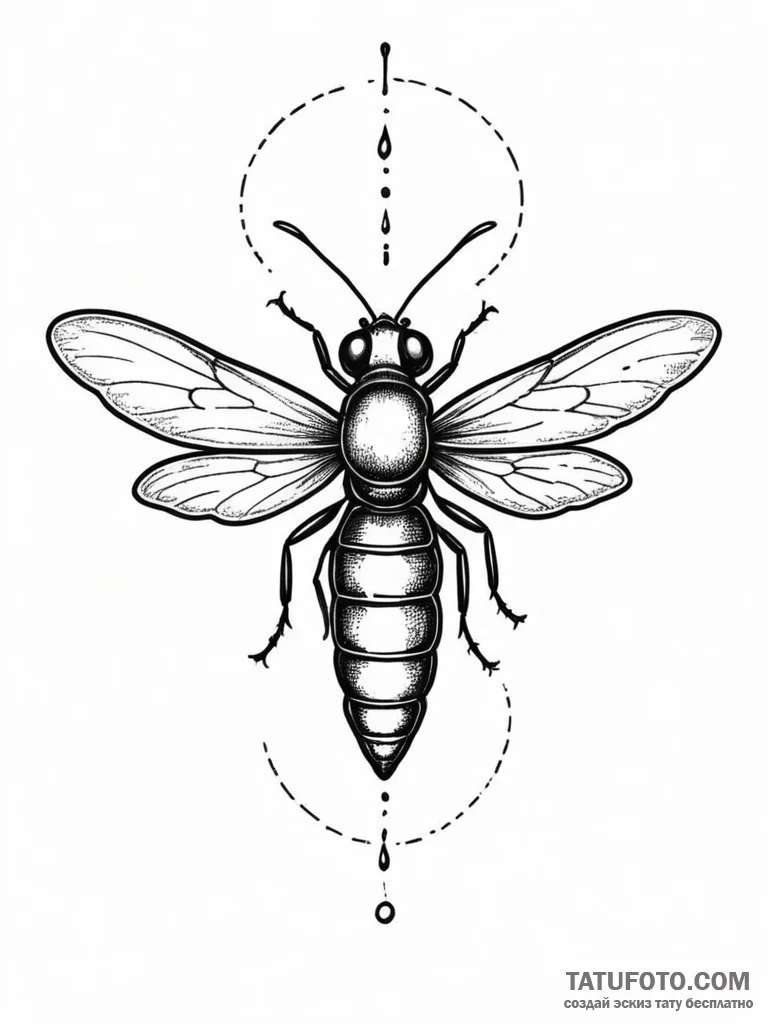 A beautiful, but determined firefly, its ligh... - эскиз тату (№1752100710_0, 09.07.2025 22:38) — Tatufoto.com
