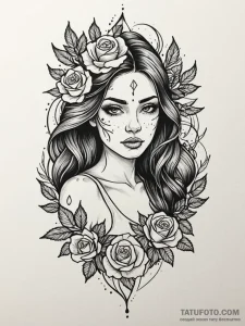 A quote "she has the soul of a siren", artist... - эскиз тату (№1752101751_0, 09.07.2025 22:55) — Tatufoto.com