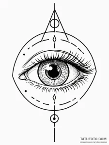 A human eye, with a clear, defined target in... - эскиз тату (№1752102756_0, 09.07.2025 23:12) — Tatufoto.com