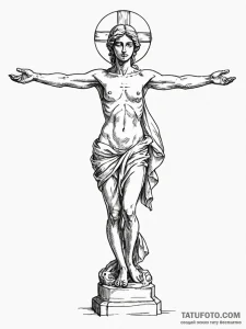 A beautiful, but cold and sterile marble stat... - эскиз тату (№1752103926_0, 09.07.2025 23:32) — Tatufoto.com