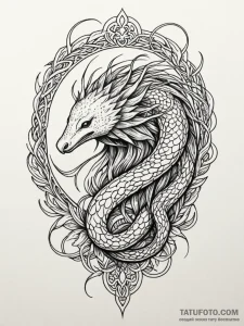 A beautiful, but deadly echidna (mythological... - эскиз тату (№1752107613_0, 10.07.2025 00:33) — Tatufoto.com