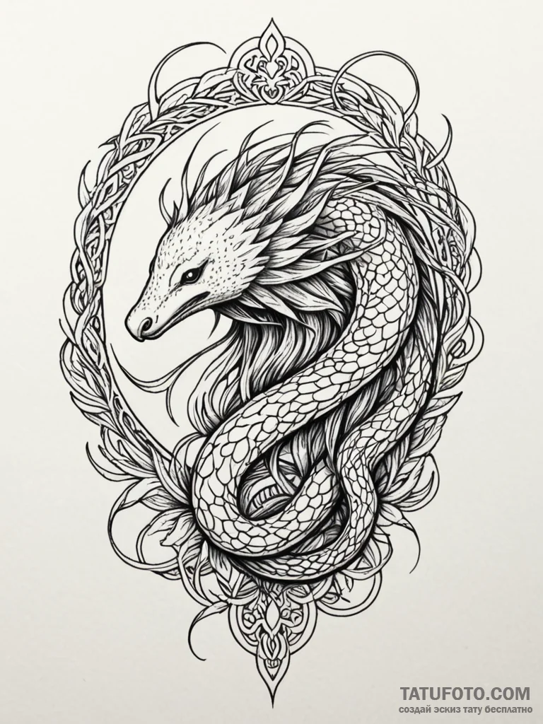 A beautiful, but deadly echidna (mythological… — эскиз тату (№1752107613_0, 10.07.2025 00:33) — Tatufoto.com