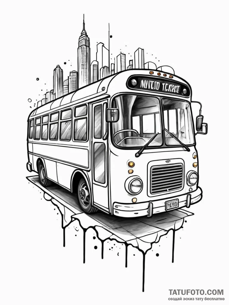A simple, outline of a bus token or a subway... - эскиз тату (№1752107864_0, 10.07.2025 00:37) — Tatufoto.com